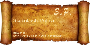 Steinbach Petra névjegykártya