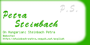 petra steinbach business card